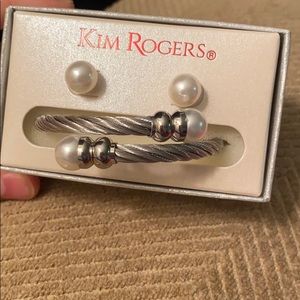 Kim Rogers Pearl & Silver set
